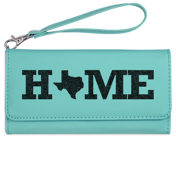 Home State Ladies Wallet - Leather - Teal - Front View