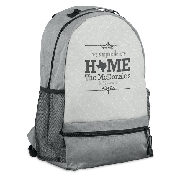 Custom Home State Backpack - Grey (Personalized)