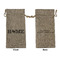 Home State Large Burlap Gift Bag - Front & Back (Personalized)