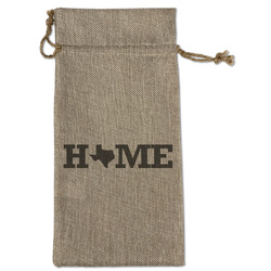 Home State Large Burlap Gift Bag - Front