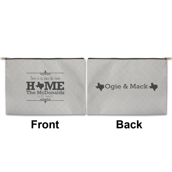 Home State Large Zipper Pouch Approval (Front and Back)