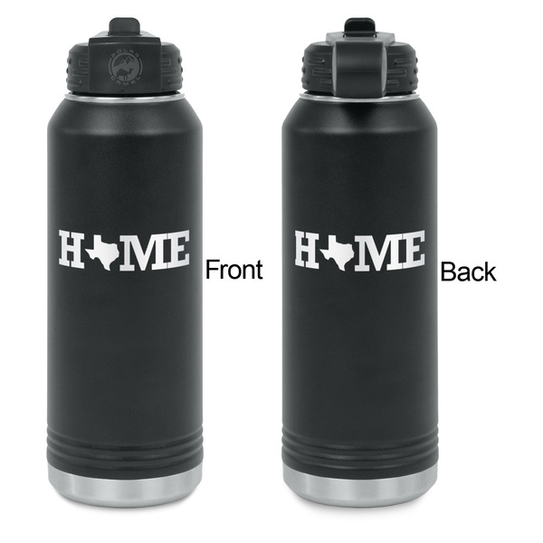 Home State Laser Engraved Water Bottles - Front & Back Engraving - Front & Back View