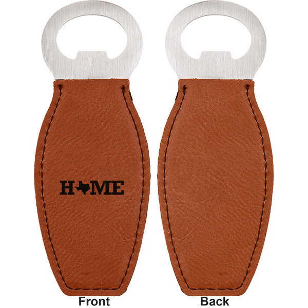 Home State Leather Bar Bottle Opener - Front and Back (single sided)