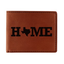 Home State Leatherette Bifold Wallet (Personalized)