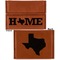 Home State Leather Business Card Holder - Front Back