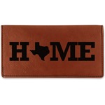 Home State Leatherette Checkbook Holder - Single Sided (Personalized)