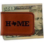 Home State Leatherette Magnetic Money Clip (Personalized)
