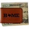 Home State Leatherette Magnetic Money Clip - Front