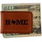 Home State Leatherette Magnetic Money Clip - Double Sided (Personalized)