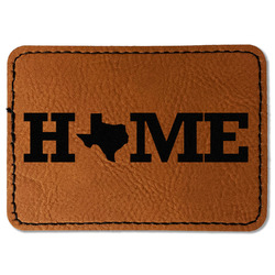 Home State Faux Leather Iron On Patch - Rectangle (Personalized)