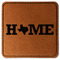 Home State Faux Leather Iron On Patch - Square (Personalized)