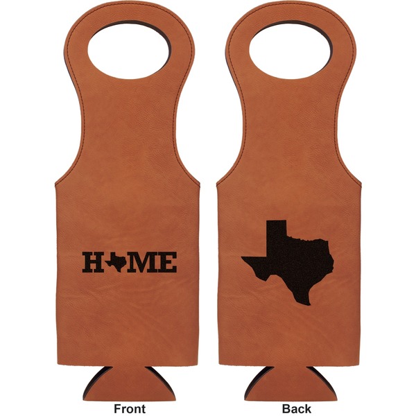 Home State Leatherette Wine Tote Double Sided - Front and Back