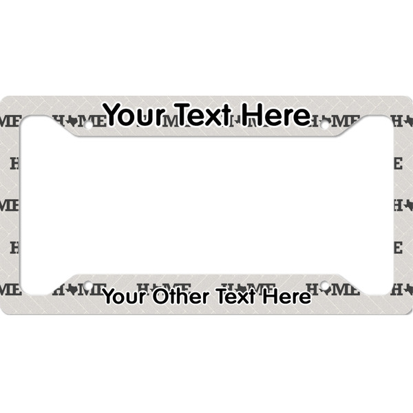 Custom Home State License Plate Frame - Style A (Personalized)