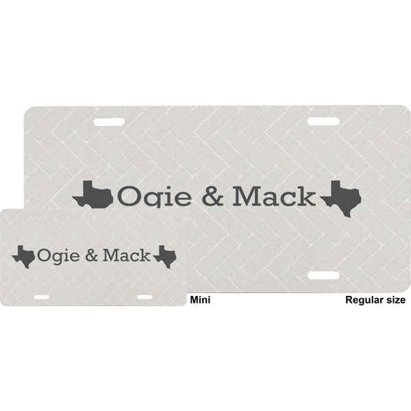 Home State License Plate (Sizes)