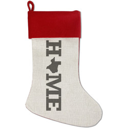 Home State Red Linen Stocking