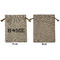Home State Medium Burlap Gift Bag - Front Approval