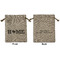 Home State Medium Burlap Gift Bag - Front & Back (Personalized)