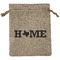 Home State Medium Burlap Gift Bag - Front