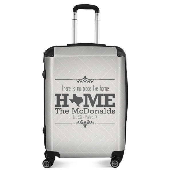 Custom Home State Suitcase - 24" Medium - Checked (Personalized)