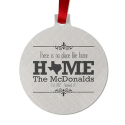 Home State Metal Ball Ornament - Double Sided w/ Name or Text