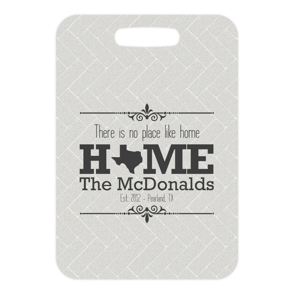 Home State Metal Luggage Tag - Front Without Strap