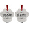 Home State Metal Paw Ornament - Front and Back