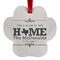 Home State Metal Paw Ornament - Double Sided w/ Name or Text