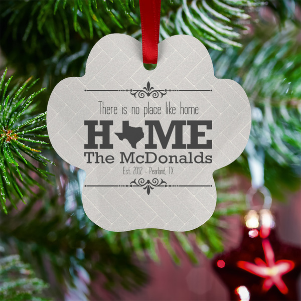 Home State Metal Paw Ornament - Lifestyle