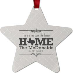 Home State Metal Star Ornament - Double Sided w/ Name or Text