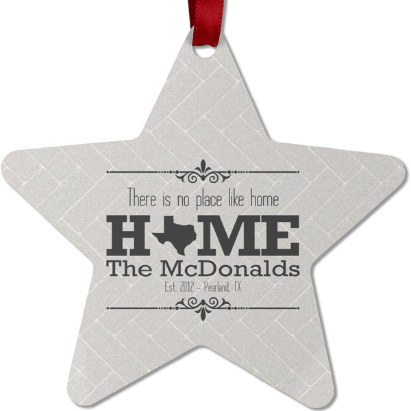 Home State Metal Star Ornament - Front