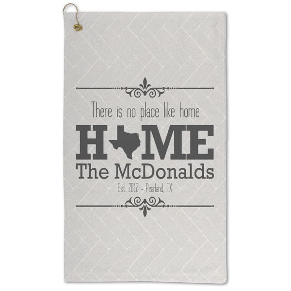 Custom Home State Microfiber Golf Towel - Large (Personalized)