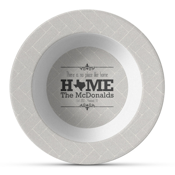 Custom Home State Plastic Bowl - Microwave Safe - Composite Polymer (Personalized)