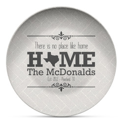 Home State Microwave Safe Plastic Plate - Composite Polymer (Personalized)