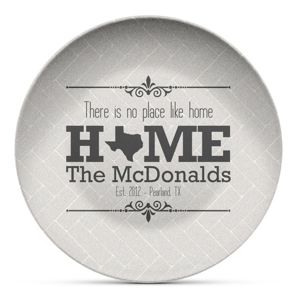 Custom Home State Microwave Safe Plastic Plate - Composite Polymer (Personalized)