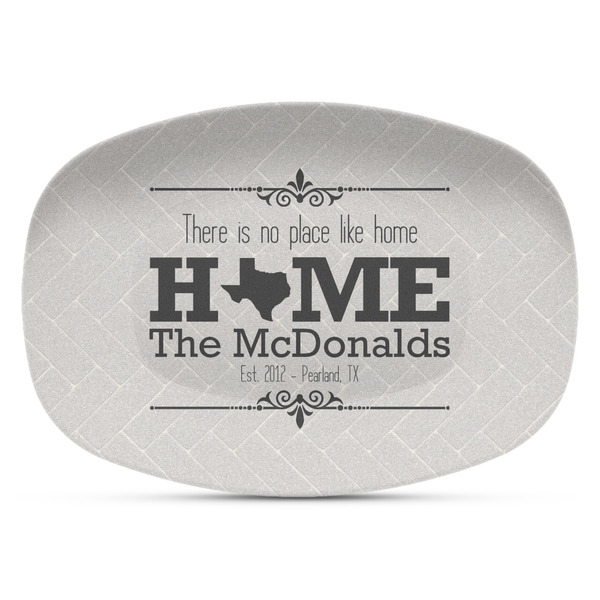 Custom Home State Plastic Platter - Microwave & Oven Safe Composite Polymer (Personalized)