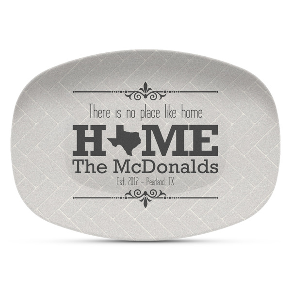 Custom Home State Plastic Platter - Microwave & Oven Safe Composite Polymer (Personalized)