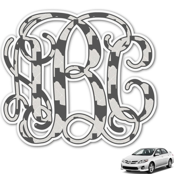 Custom Home State Monogram Car Decal (Personalized)