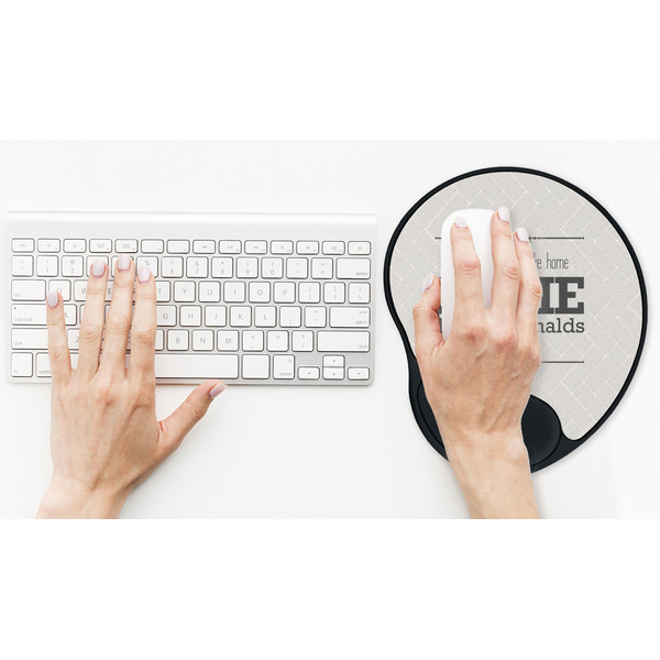 Home State Mouse Pad with Wrist Rest - LIFESYTLE 2 (in use)