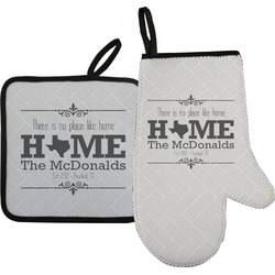 Home State Oven Mitt & Pot Holder Set w/ Name or Text