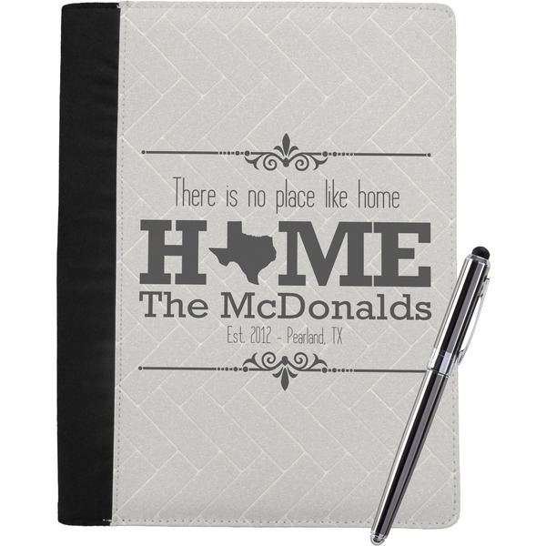 Custom Home State Notebook Padfolio - Large w/ Name or Text