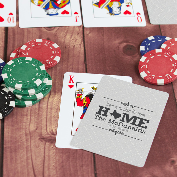 Home State On Table with Poker Chips