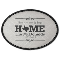 Home State Iron On Oval Patch w/ Name or Text