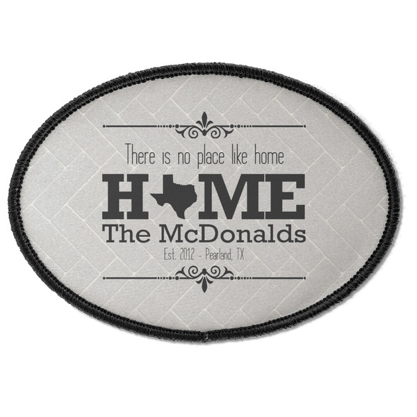 Custom Home State Iron On Oval Patch w/ Name or Text