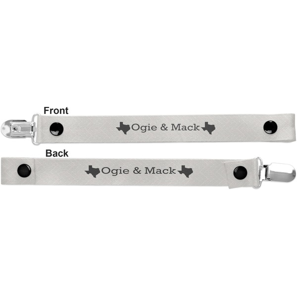 Home State Pacifier Clip - Front and Back