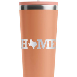 Home State RTIC Everyday Tumbler with Straw - 28oz - Peach - Double-Sided (Personalized)