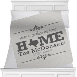 Home State Minky Blanket - Toddler / Throw - 60"x50" - Single Sided (Personalized)