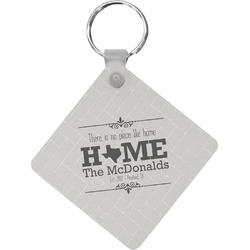 Home State Diamond Plastic Keychain w/ Name or Text