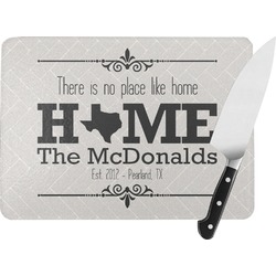 Home State Rectangular Glass Cutting Board (Personalized)