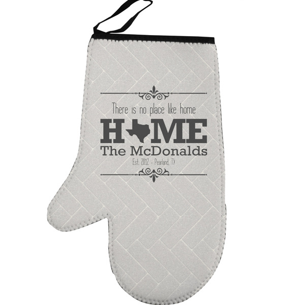 Custom Home State Left Oven Mitt (Personalized)