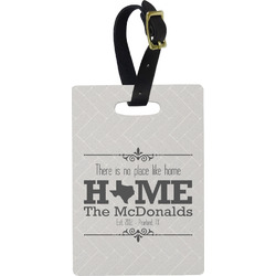 Home State Plastic Luggage Tag - Rectangular w/ Name or Text
